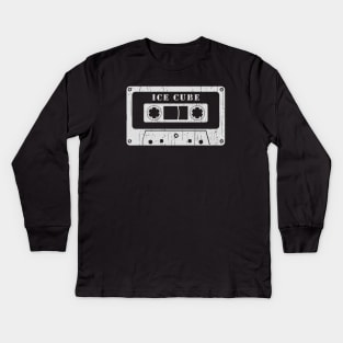 Ice Cube - Vintage Cassette White Kids Long Sleeve T-Shirt